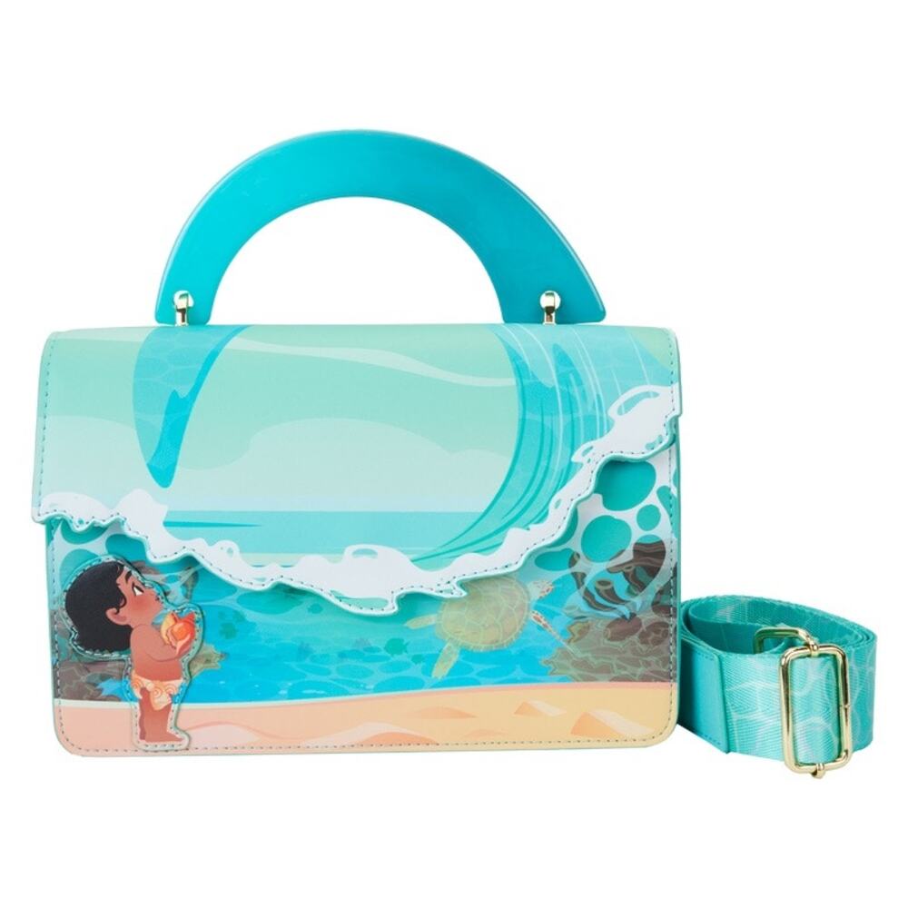 Loungefly Young Moana Ocean Wave Crossbody Bag NWT